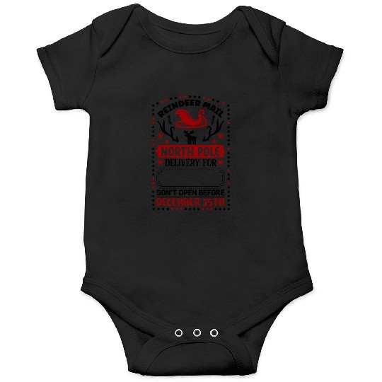 Reindeer Mail North Pole Delivery Onesies
