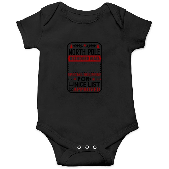 North Pole Reindeer Mail Onesies
