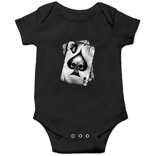 Ace of Skulls Death Cards Vietnam Onesies
