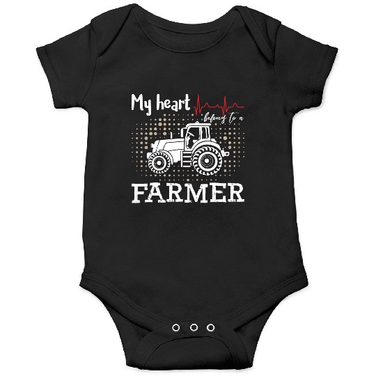 My Heart Belong To A Farmer Onesies