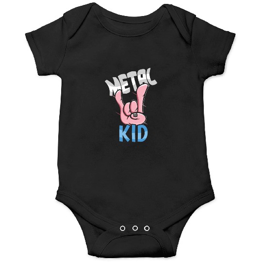 Rock Sign Rock Hand Metal Kid Music Lover Rocker Onesies
