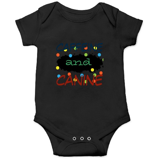 motivated by caffeine and canine-beautiful gift Onesies