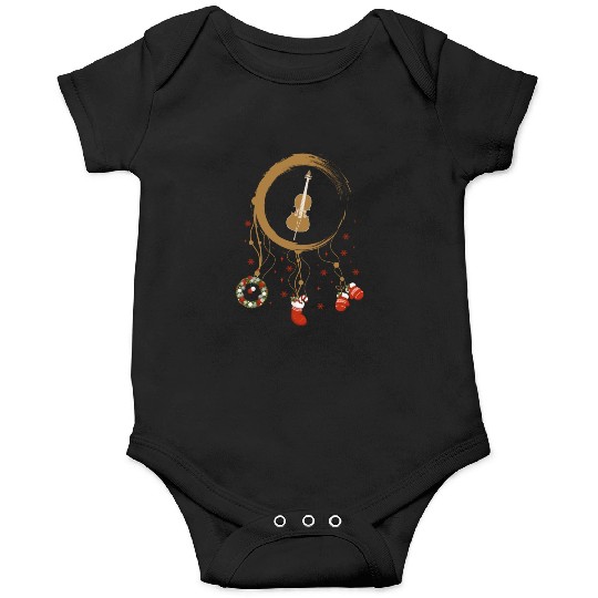musical instrument dreamcatcher Christmas Cello Onesies