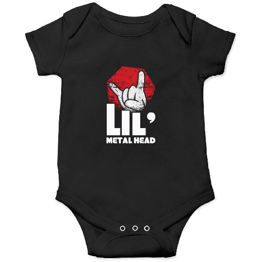 Rock Sign Rock Hand Little Metal Kid Music Lover Onesies