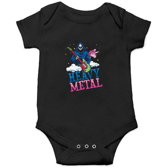Grim Bone Unicorn Rainbow Metal Music Heavy Rock Onesies