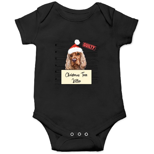 English cocker Spaniel christmas funny prison Onesies