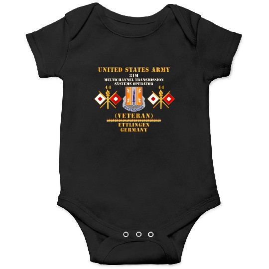 44th Signal Bn 31M US Army Veteran Ettlingen GE Onesies
