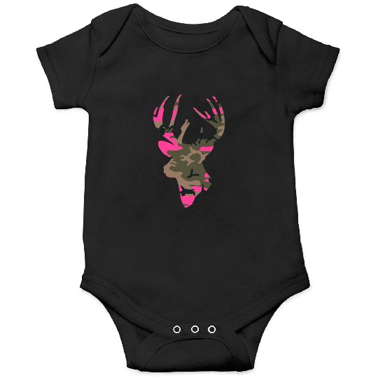 Deer Womens Camo Outfitter Black Onesies