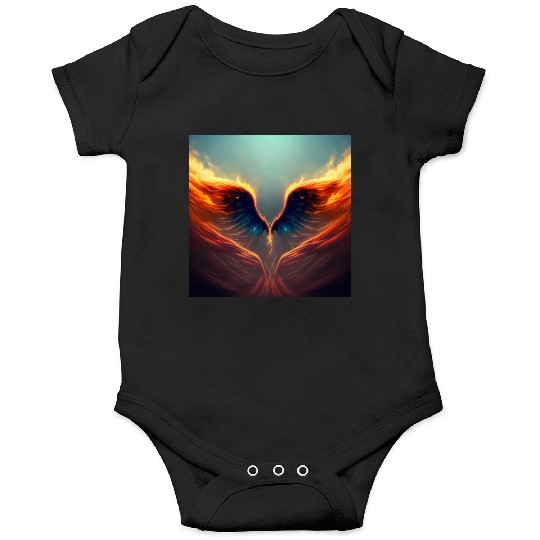 Mashup Epic Wallpaper Flaming Angel Wings Onesies