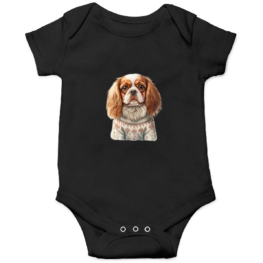 Cute Cavalier King Charles Spaniel Christmas Onesies