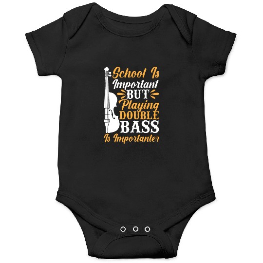 Back To School Playing Double Bass Contrabassist P Onesies