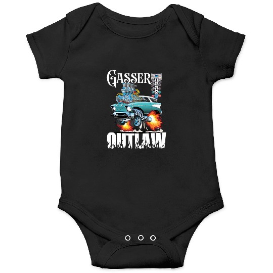 Gasser Outlaw Class Vintage Drag Racing Race Car Onesies
