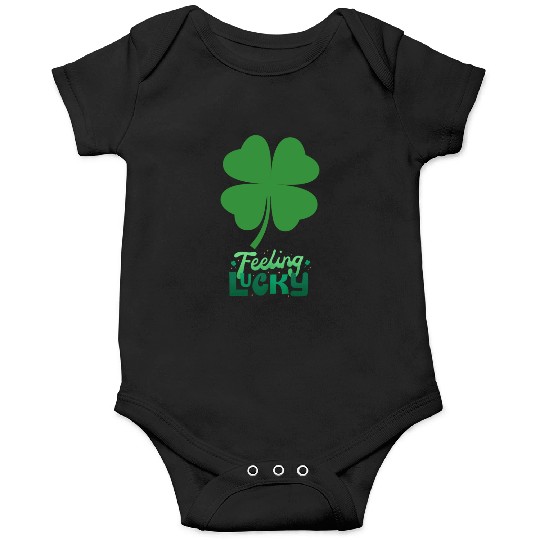 Irish Feeling Lucky four leaf Shamrock Onesies
