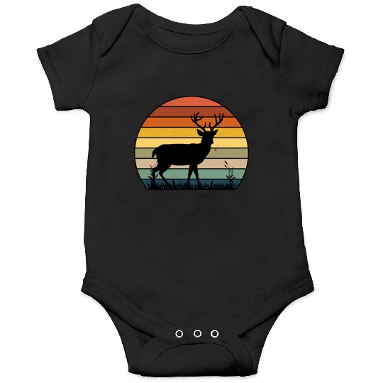 Retro Style Elk - Deer Vintage Onesies