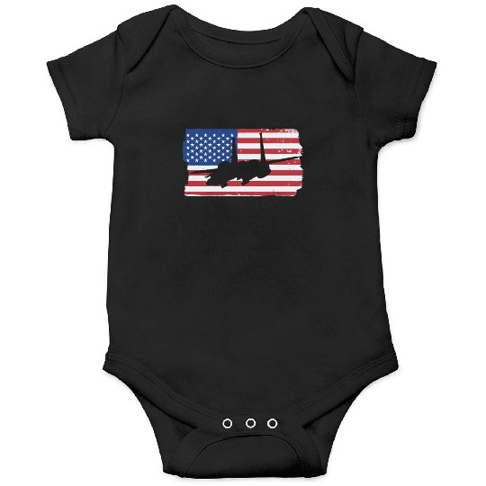 F-15 Eagle Fighter Jet American Flag F15 Eagle Onesies