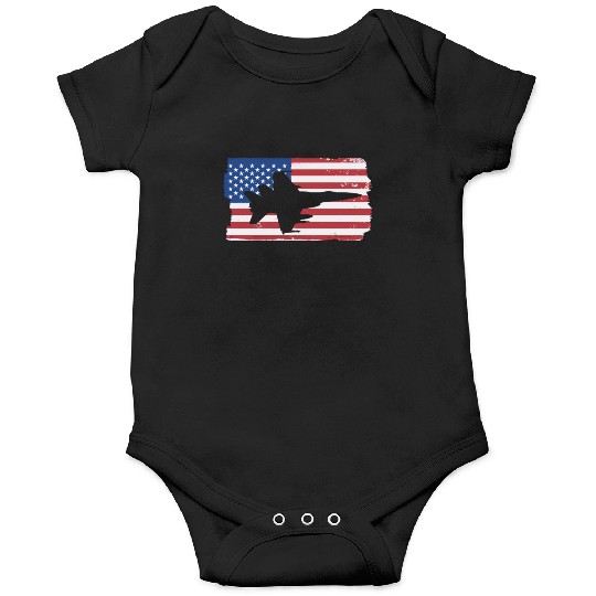 F-18 Hornet Fighter Jet American Flag F18 Hornet Onesies