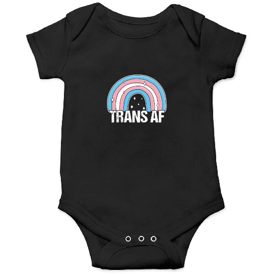 Trans AF Transsexual Transgender Pride Flag Rainbo Onesies