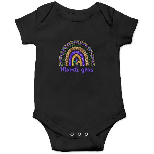 Mardi Gras Beads design - Mardi Gras Fat Tuesday Onesies