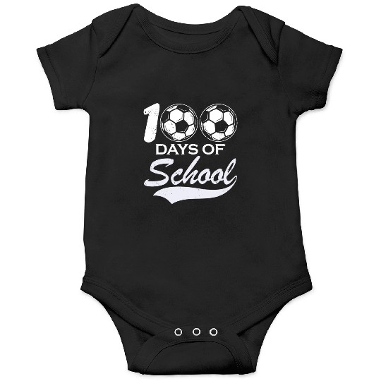 100 Days Of School Soccer Football Athletic Onesies