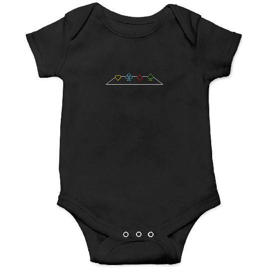Minimalistic Gambling Poker Blackjack Cards Onesies