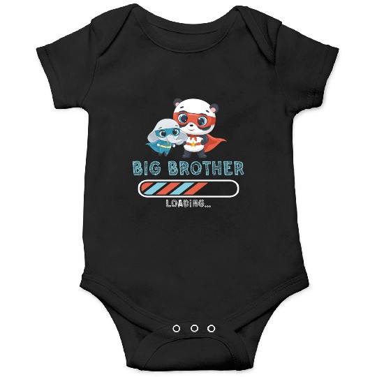 Big brother super hero panda elephant Onesies