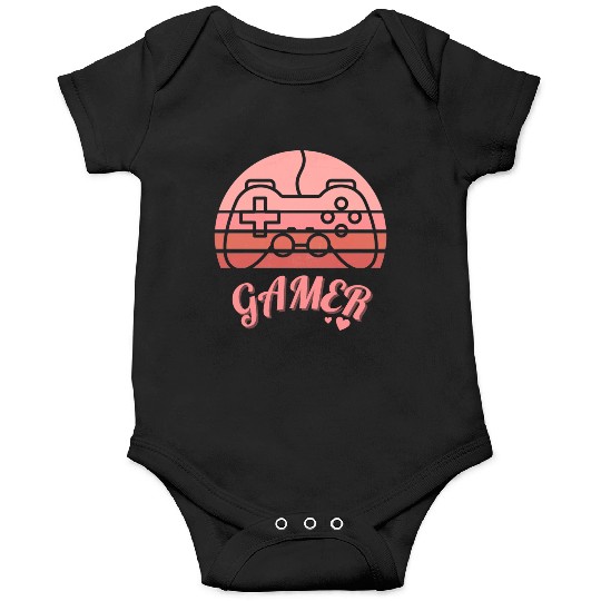 Pink Retro Gamer Valentine Day Onesies
