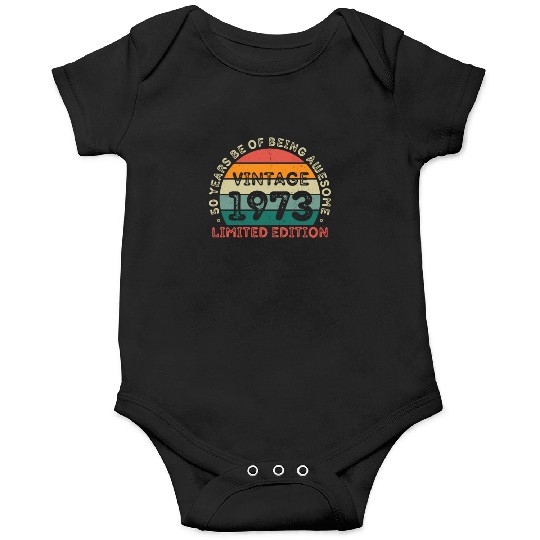 50 Years Vintage 1973 Retro 50th Birthday Onesies