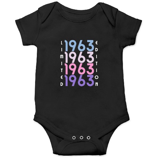 60 Years Vintage 1963 Retro 60th Birthday Onesies