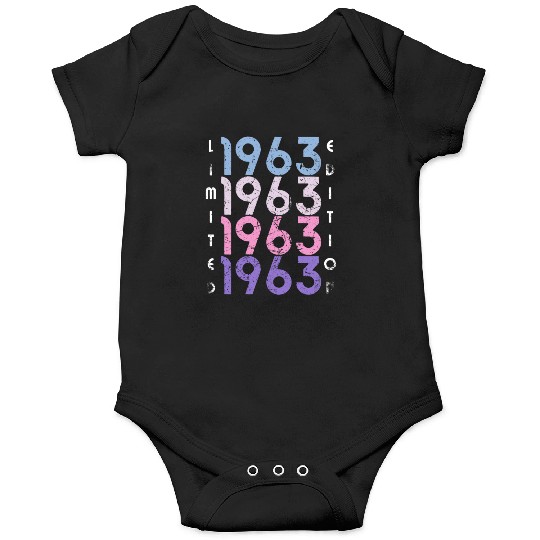 60 Years Vintage 1963 Retro 60th Birthday Onesies