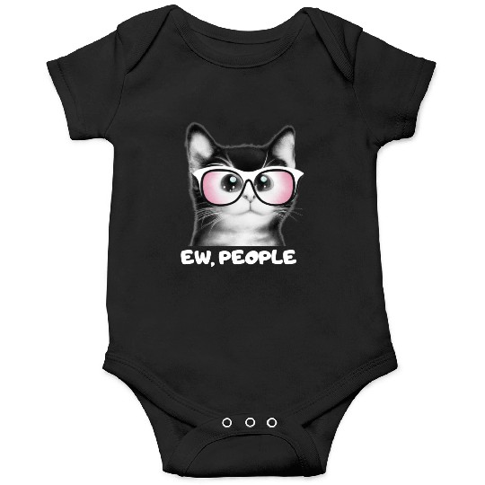 EW PEOPLE, Funny Cat Wearing Pink Sunglasses Onesies