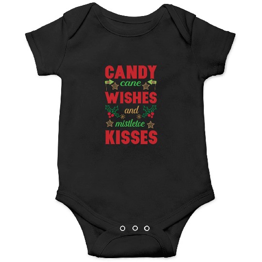 Candy cane wishes and mistletoe kisses Onesies