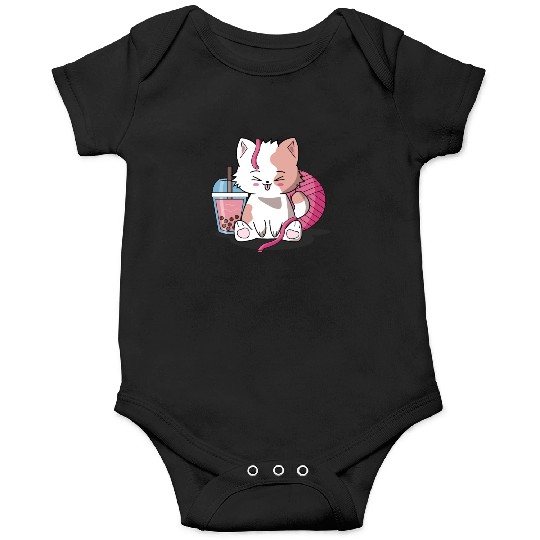 Chibi Boba Tea Cat Onesies