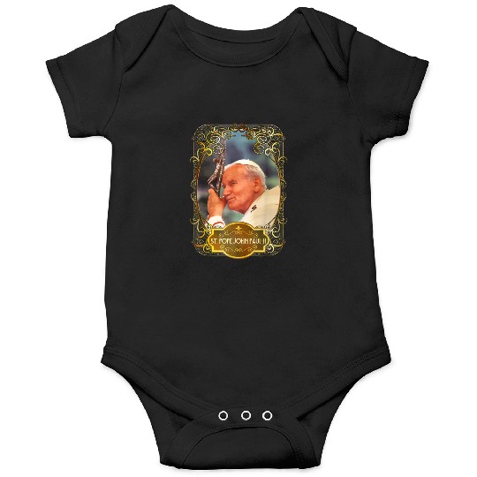 St Pope John Paul II Cross Catholic Saint Polish Onesies