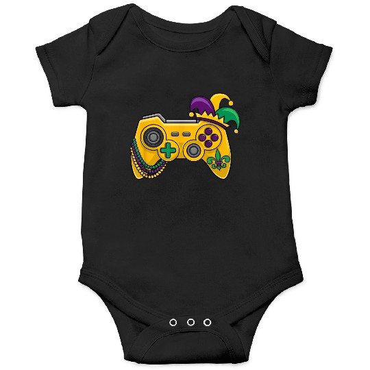 Mardi Gras Video Game Controller Jester Hat Kids B Onesies