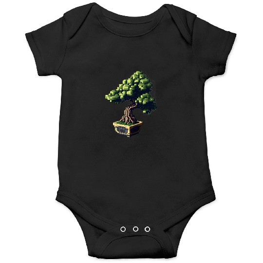 8 Bit Bonsai Tree Onesies