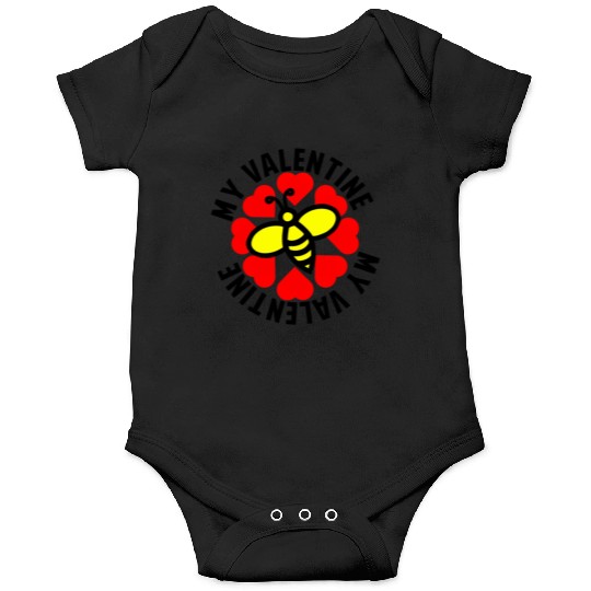 Bee my valentine609 Onesies