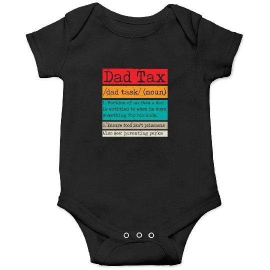 Vintage Dad Tax Definition Men Funny Father's Day Onesies