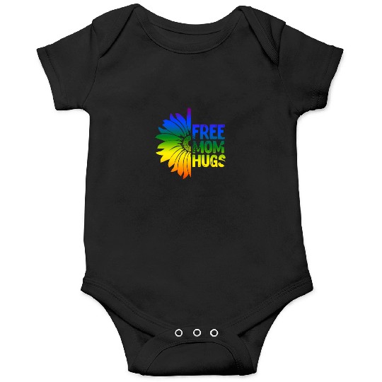 Free Mom Hugs, LGBT Sunflower Onesies