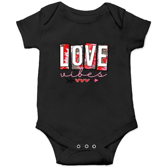 Leopard print cheetah Love Vibes Onesies Cupids Arrow