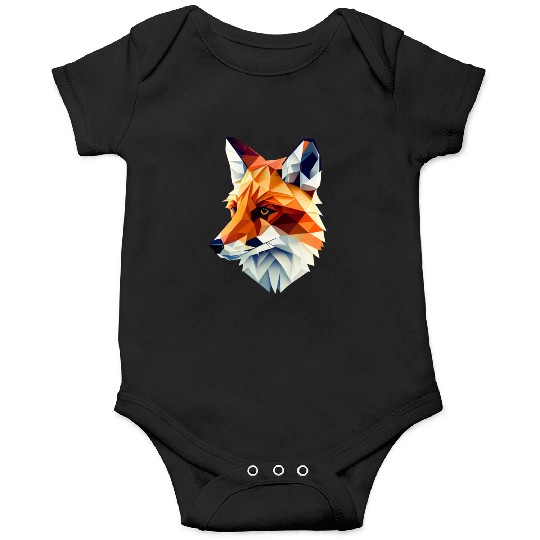 Fox Polygon Wild Animal Lover Wildlife Zookeeper Onesies