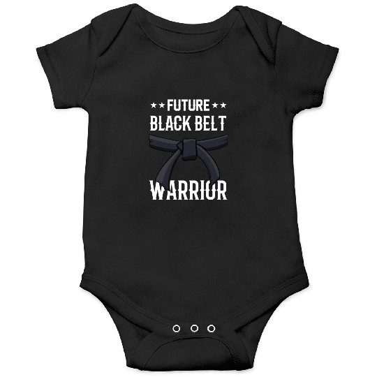 Future Black Belt Warrior Martial Arts MMA Belts Onesies