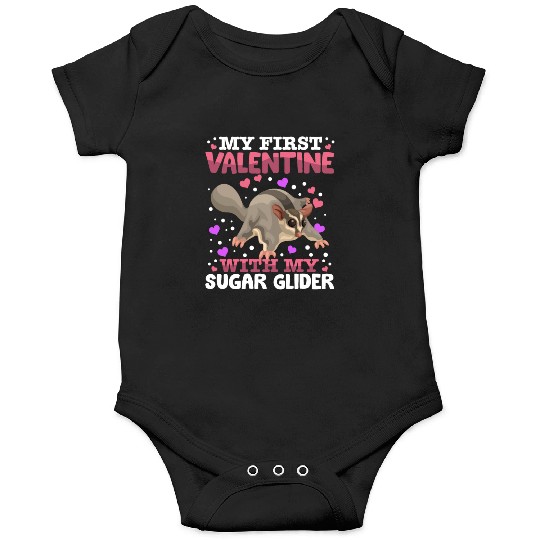 My First Valentine With My Sugar Glider Animal Onesies