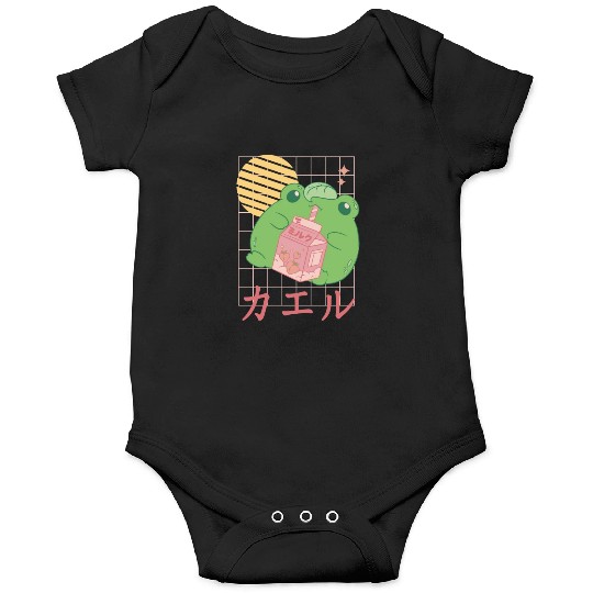 Strawberry Milk Frog Japanese Onesies