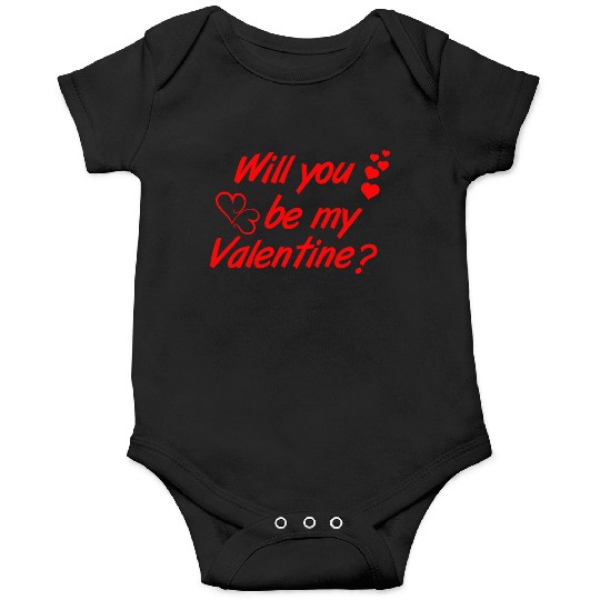Will you be my Valentine Vector Onesies Design