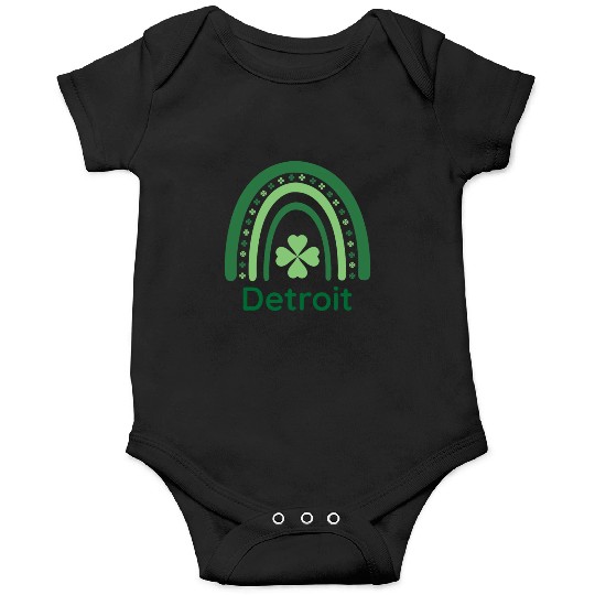 Detroit Clover Charm Boho Rainbow Onesies