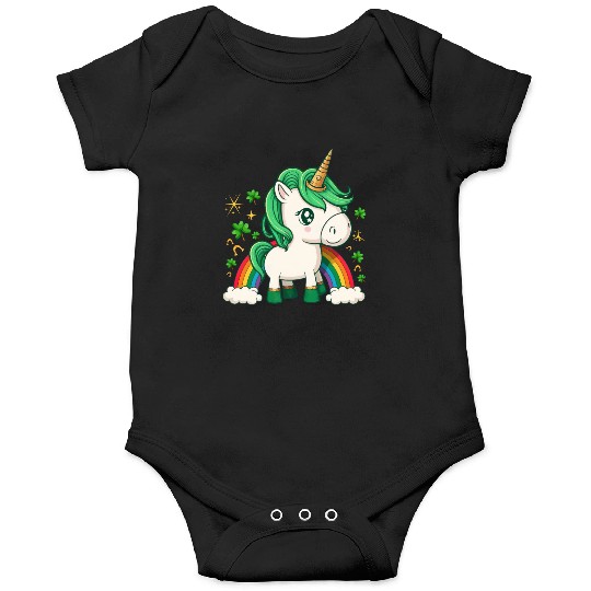 Cute Unicorn Leprecorn St Patrick Day Lucky Irish Onesies