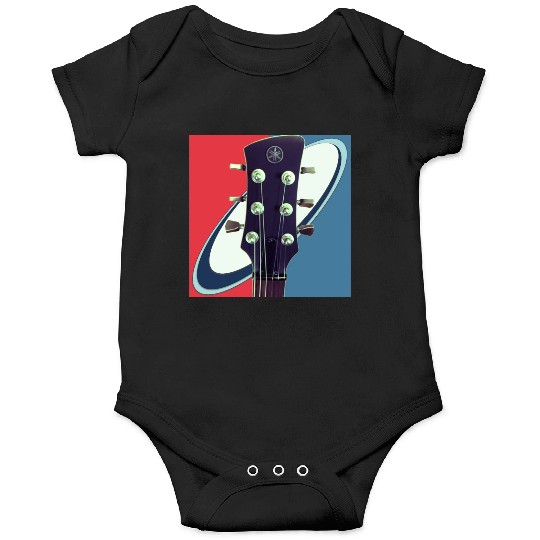Red White Blue Rock and Roll Themed Guitar Onesies
