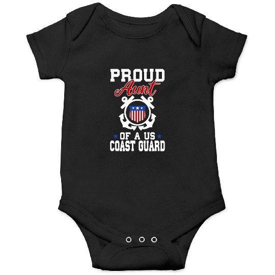 Proud US Coast Guard Aunt Onesies