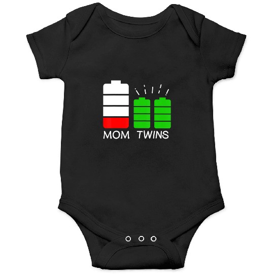 Twin Mom Low Battery Tired Mom Of Twins Onesies