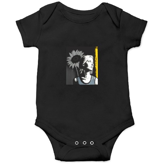 Art Painting Lover Sunflower Girl Art Painting Onesies